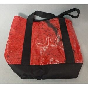 Rareform Insulated Cooler Tote Bag Unisex Medium Red Black Excellent Repurposed